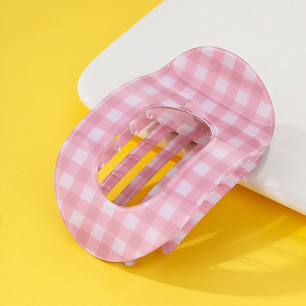 Jumbo Lay Flat Oval Hair Claw Clips