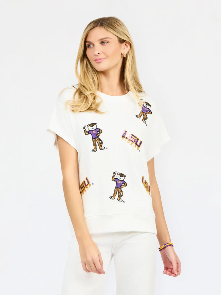 LSU Icon sequin Top