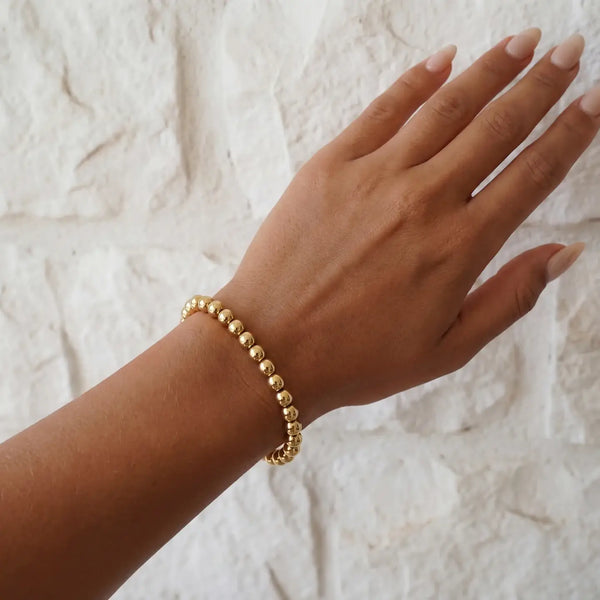 Classic 6mm Beaded Bracelet-6.5"