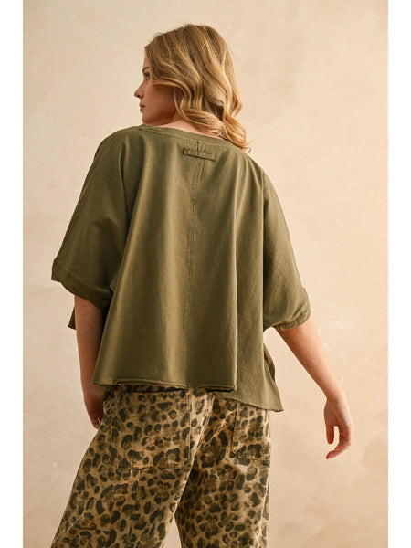Dye and Wash Oversized Top