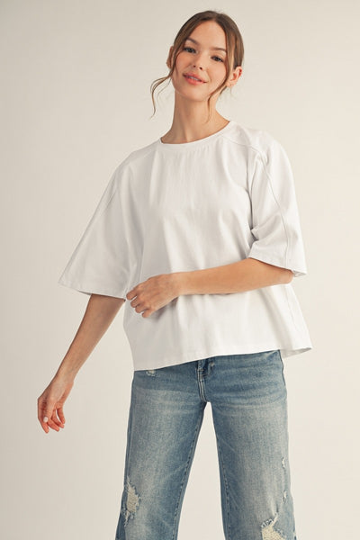 Drop Shoulder Loose Fit Top