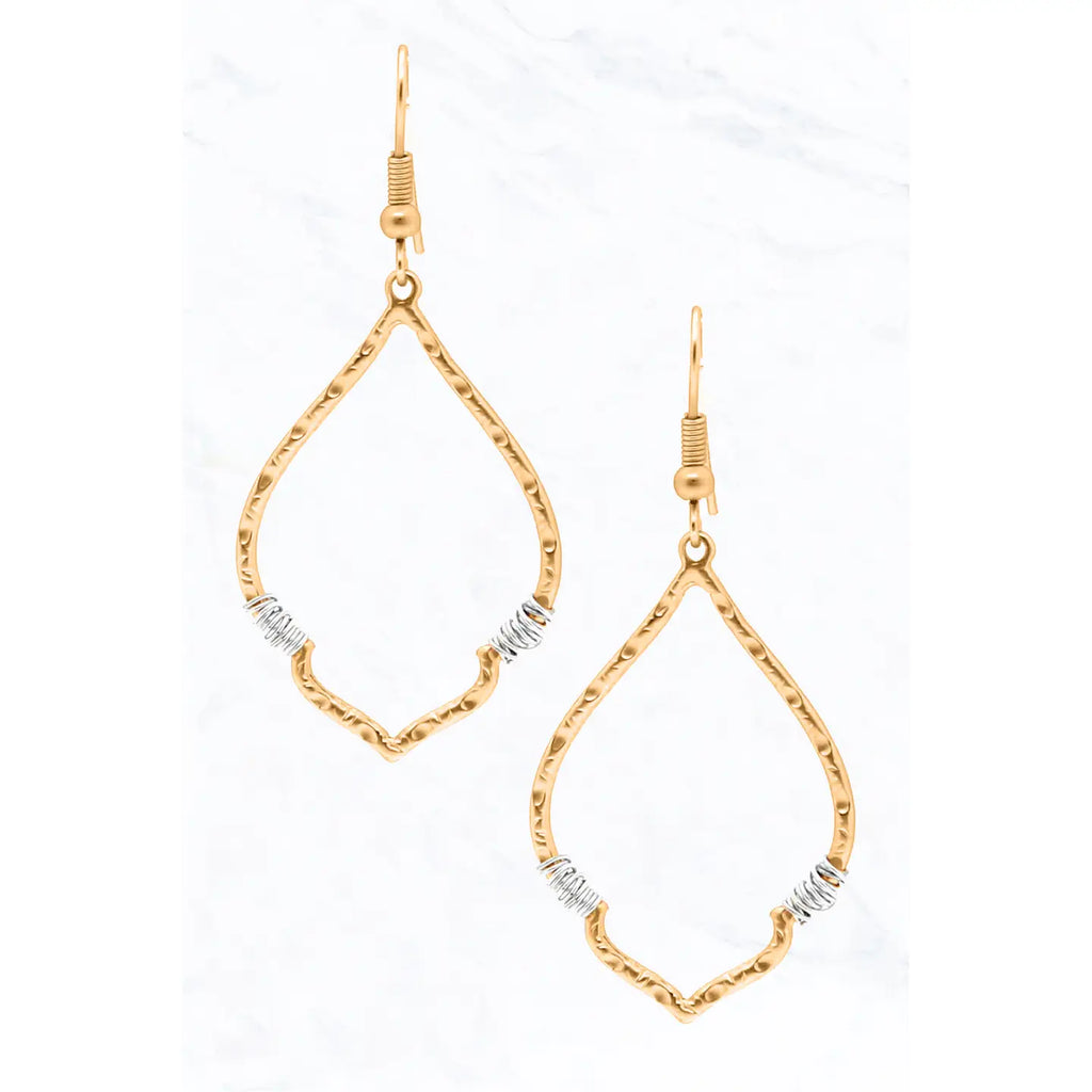 Wire Wrapped Two Tones Moroccan Earrings