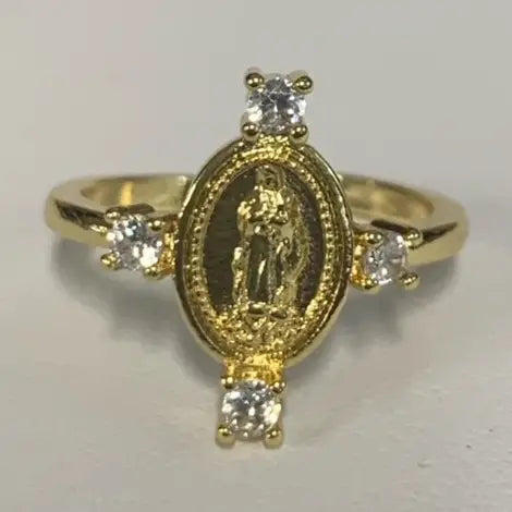 Mary Crystal Stud Ring