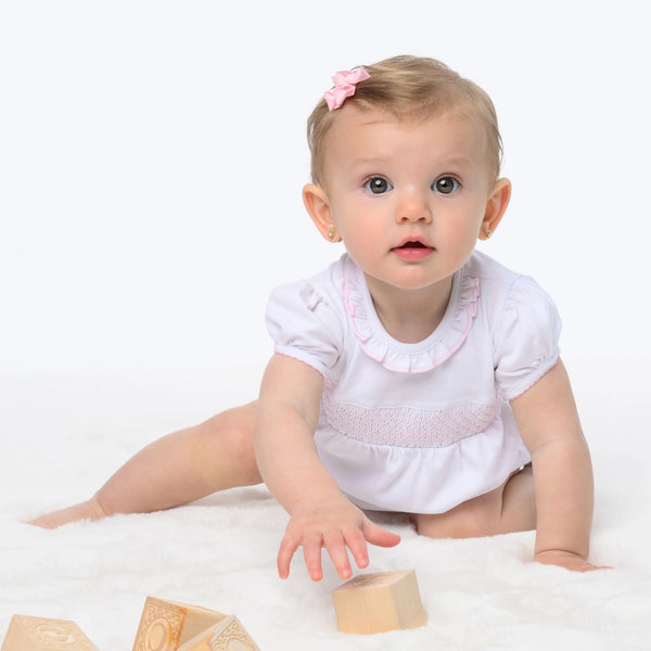 Essentials Solid Smocked Bubble