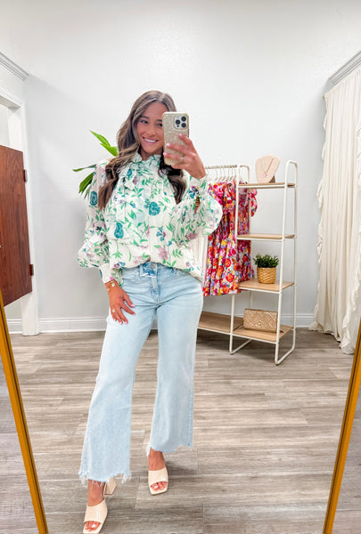 Floral Print Long Sleeve Top