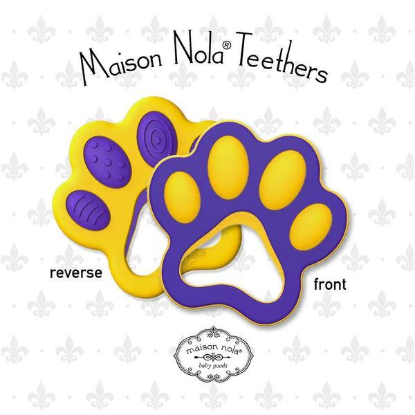 Louisiana Silicone Tiger Paw Baby Teether