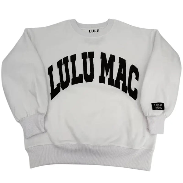 LuluMac Solid Lettering Sweatshirt