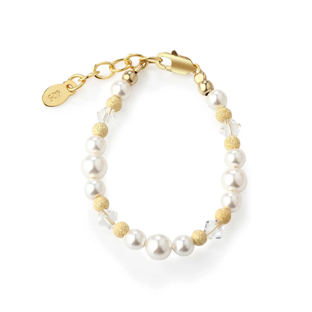 14K Gold-Plated Pearl Baby Bracelet