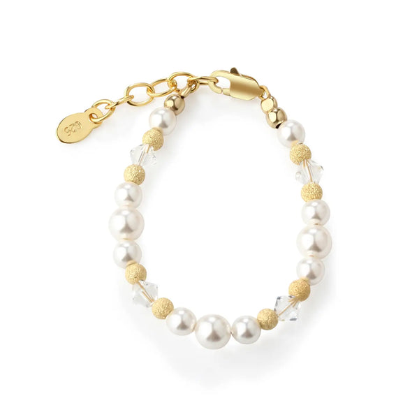 14K Gold-Plated Pearl Baby Bracelet