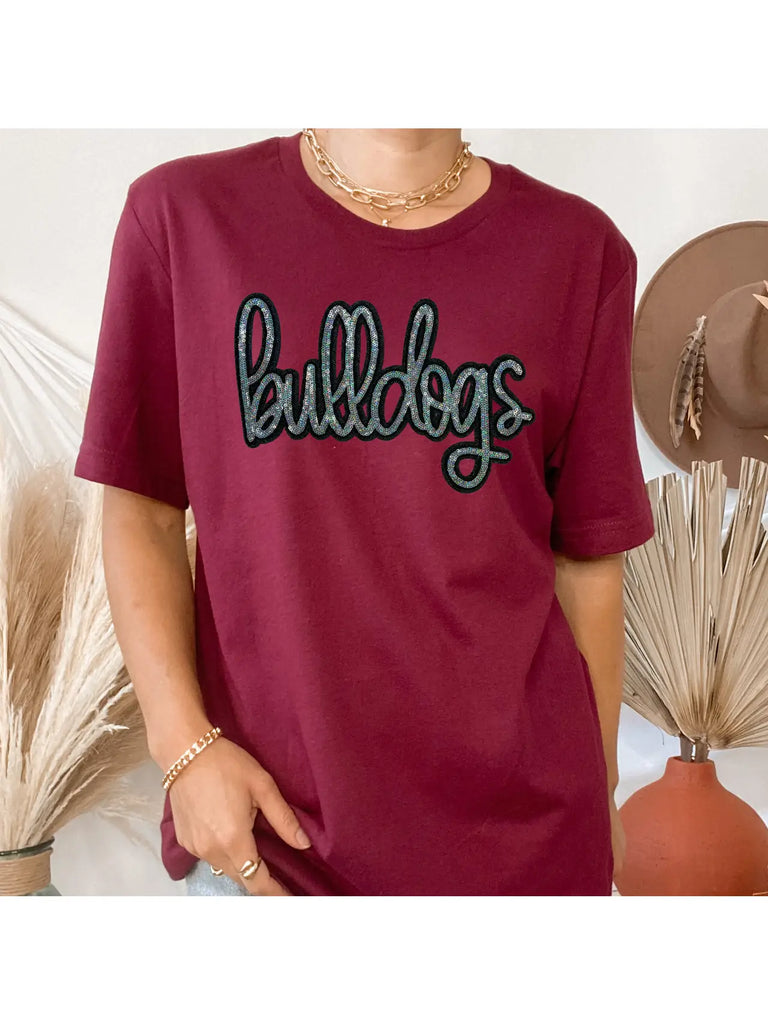 Bulldogs Sequin Patch Everyday Tee