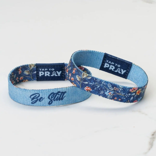 Tap To Pray Wildflower Be Still Wristband