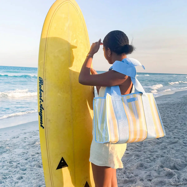 Case-Mate Cabana Stripe Bow Jelly Tote Bag
