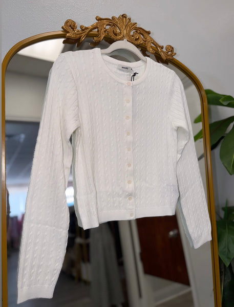 Cropped Button Down Cardigan