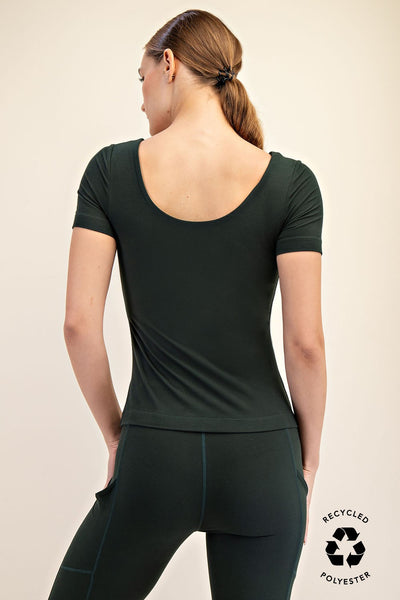 Butter Round Neck Short Sleeve Top