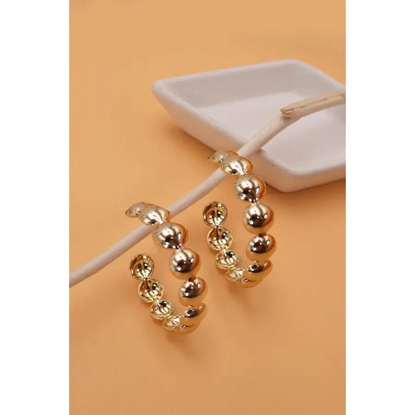 Gold Bubble Hoop Earrings