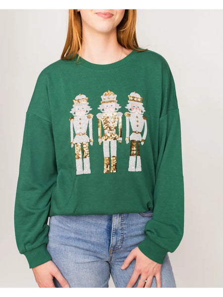 Alpine Nutcracker Sequin Sweatshirt