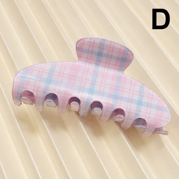 Pastel Plaid & Gingham Hair Claw Clip
