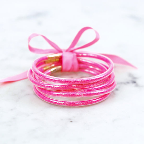 Glitter Jelly Tube Bangle Set