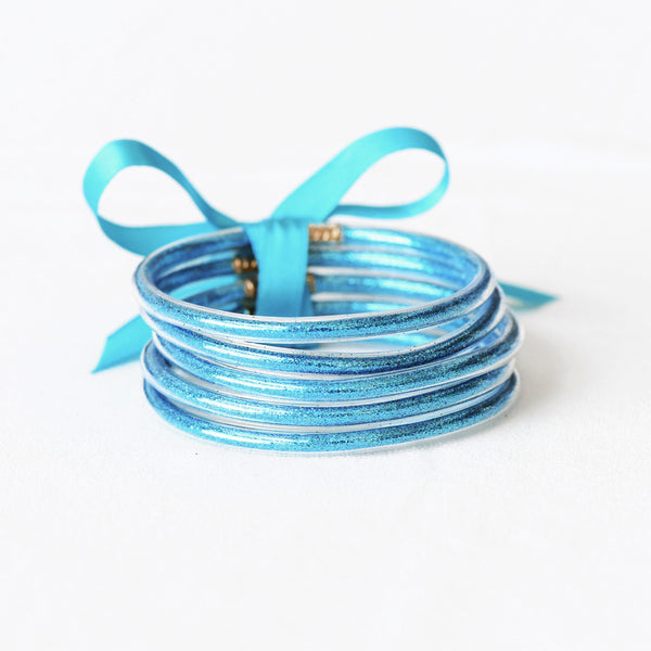 Glitter Jelly Tube Bangle Set