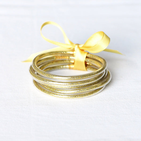 Glitter Jelly Tube Bangle Set