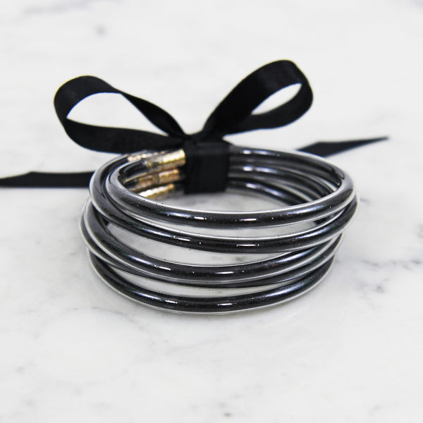 Glitter Jelly Tube Bangle Set