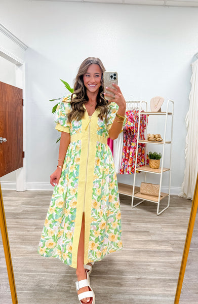 Garden Party Zip Midi Dress