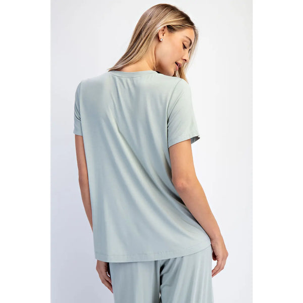 Viscose Modal Short Sleeve Top