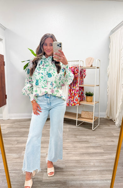 Floral Print Long Sleeve Top