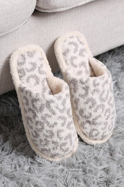 Leopard Print Soft Home Indoor Floor Slippers