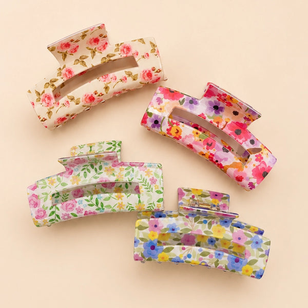 Floral Ditsy Cottagecore Hair Claw Clips