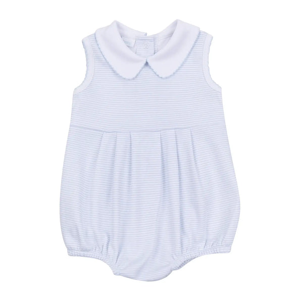 Mini Stripes Collared Sleeveless Bubble