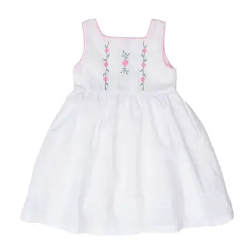 Naomi White Rosebud Kid's Dress