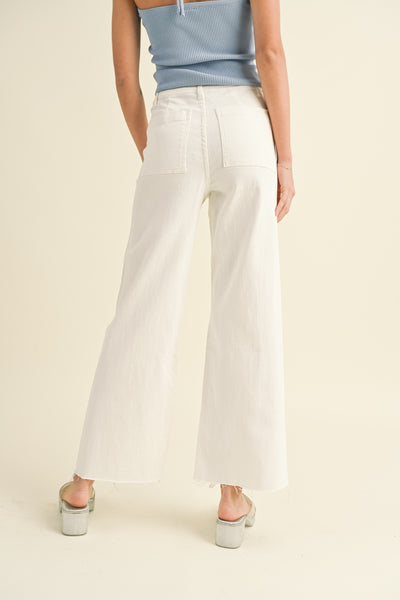 Straight Wide Leg Denim Pants