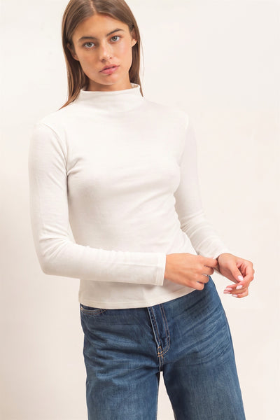 Mock Neck Long Sleeve Top