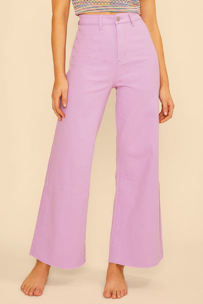Stretch High Rise Wide Leg Crop Jean