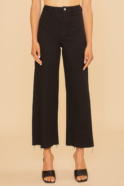 Stretch High Rise Wide Leg Crop Jean