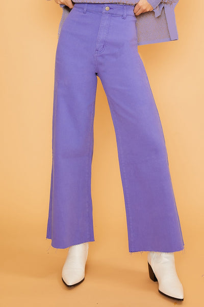 Stretch High Rise Wide Leg Crop Jean