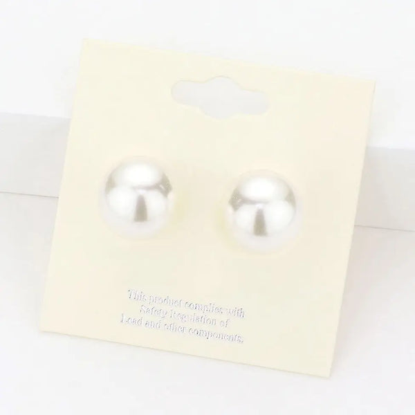 14mm Pearl Stud Earrings