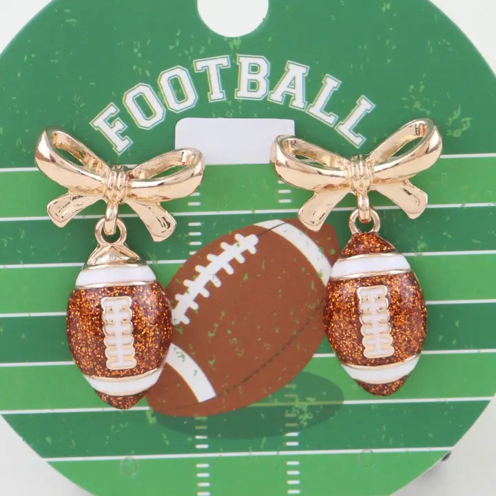 Game Day Coquette Football Earrings