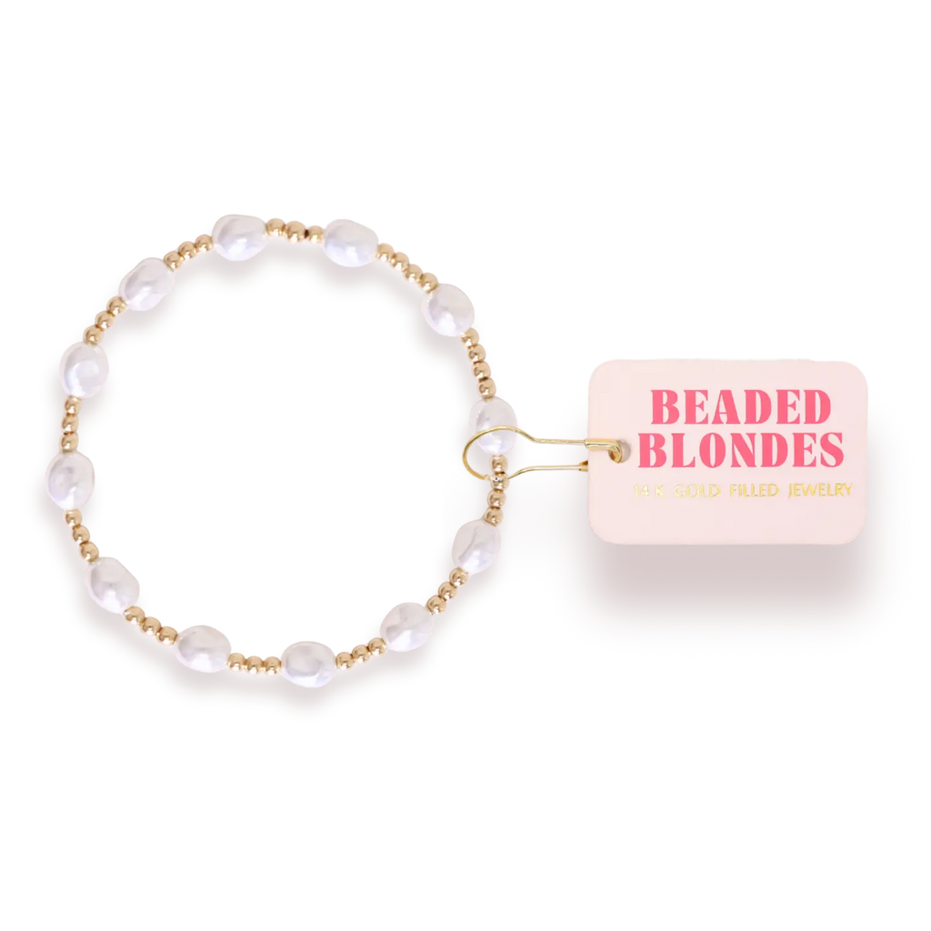 Bri Pearl Bracelet in Gold-6.75in.