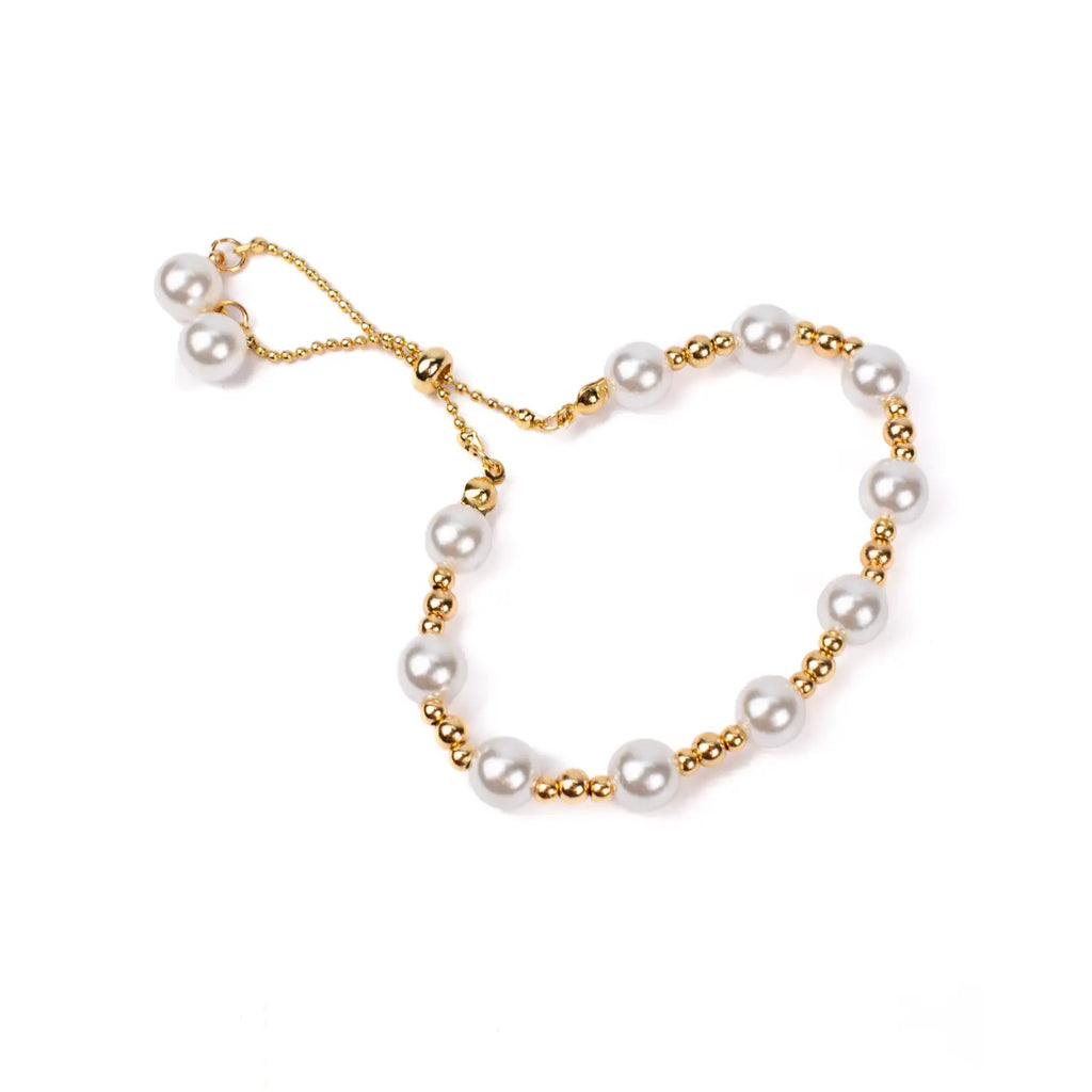 Pearl Slide Bracelet Gold/Pearl