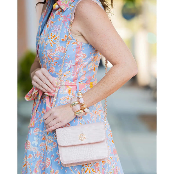 Evelyn Crossbody Blush Ecru