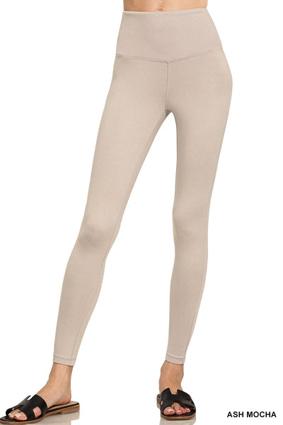 Microfiber Wide Waistband Leggings