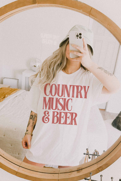 Country Music Oversized Graphic Tee