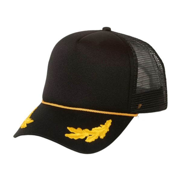 Oak Leaf Embroidery Brim Hat