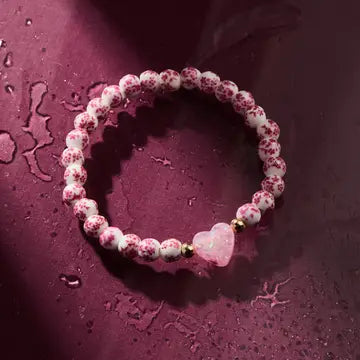 Holy Water Porcelain Heart Bracelet