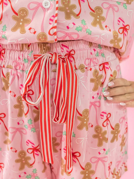 Gingerbread Bows & Sweets Pajama Set