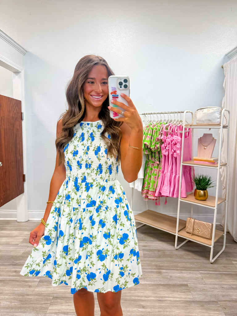 Floral Sleeveless Round Neck Mini Dress