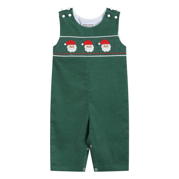 Corduroy Santa Smocked Overalls