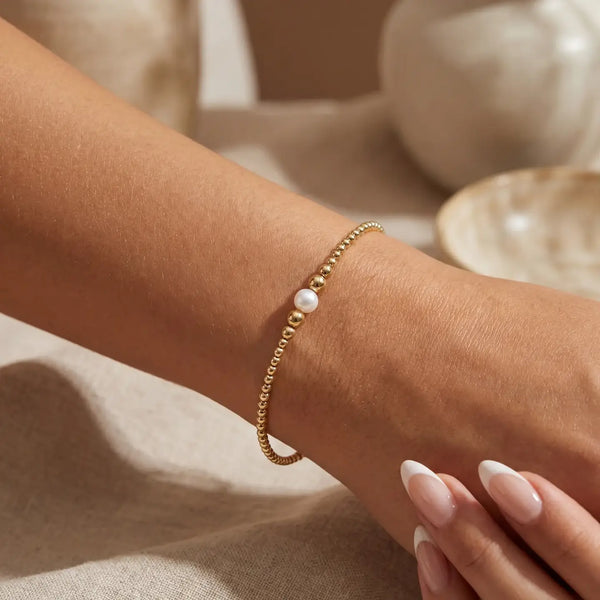Jenna Pearl Beaded Bracelet-6.5"